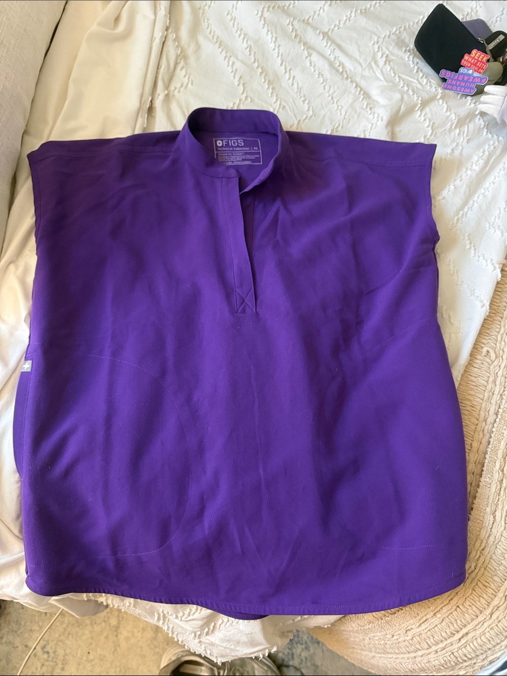 Figs Rafaela Oversized Top Digital Purple